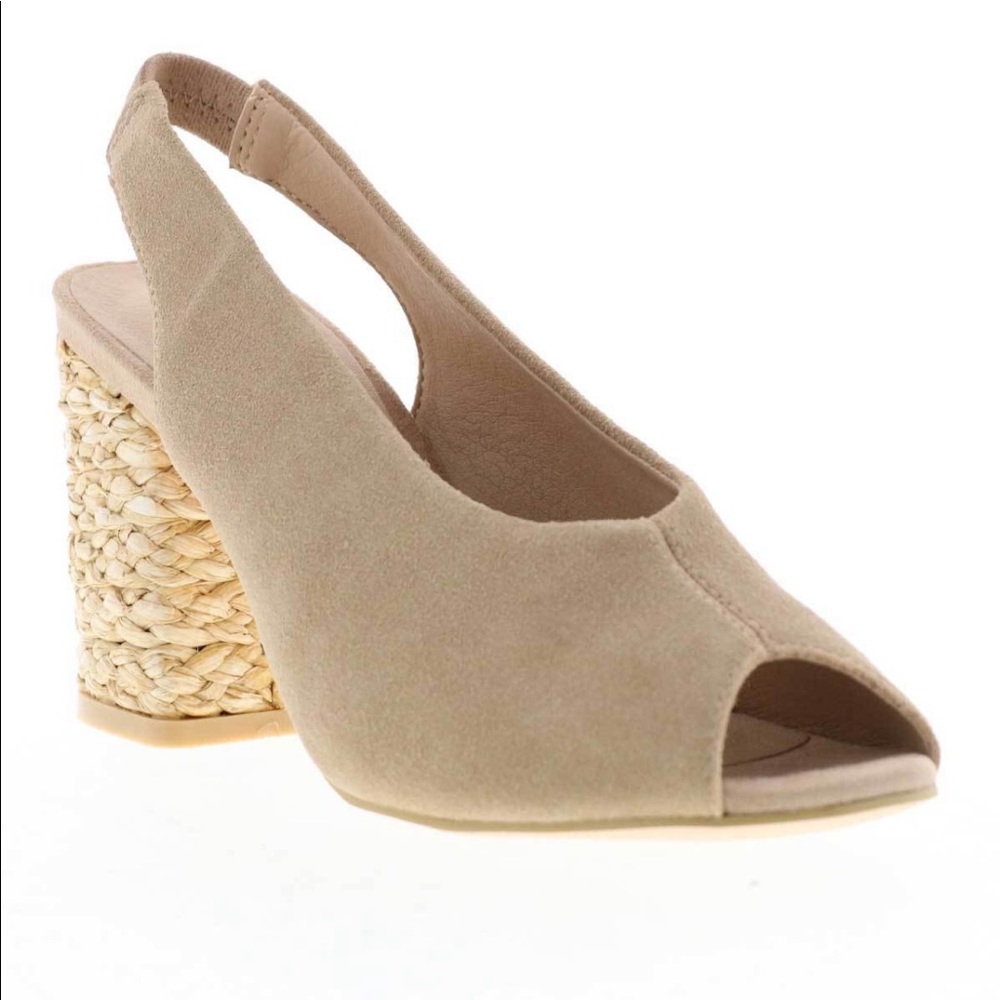 Heeled Peep Toe Sling Back Sandal NEW